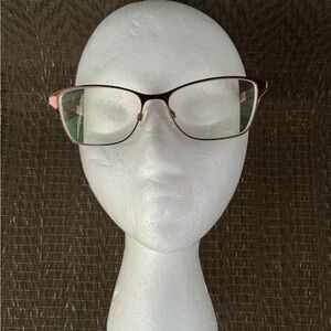 Lulu Guinness L200 Brown/Pink Check Metal Frames